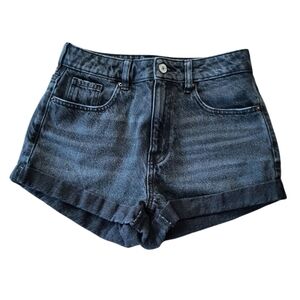 PacSun Black High-Rise Mom Jean Shorts Size 26